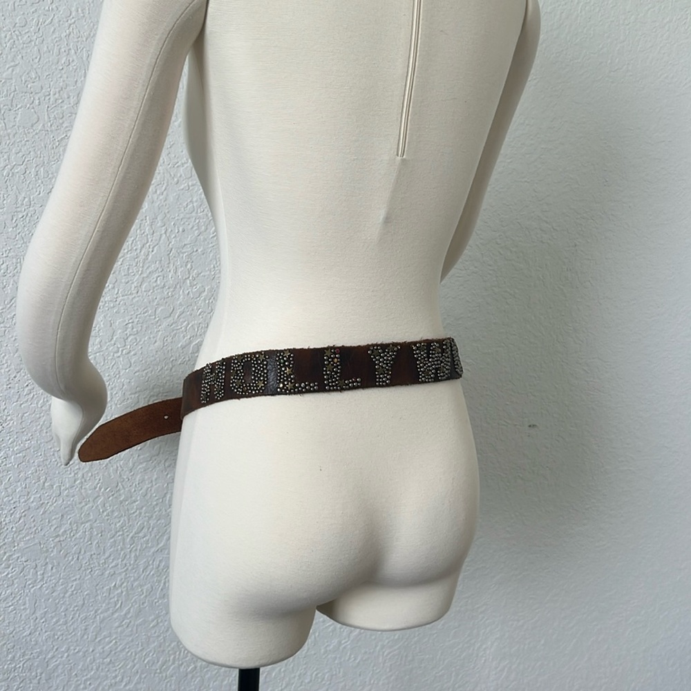 Gently Used “Hollywood” studded leather belt.
